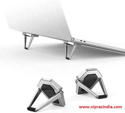 Laptop Mini Stand Metal Folding Portable Laptop Stand Non-Slip Base Bracket (One Pair) 