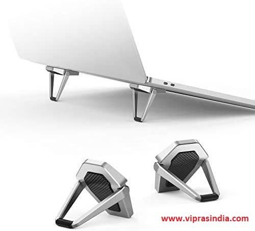 Laptop Mini Stand Metal Folding Portable Laptop Stand Non-Slip Base Bracket (One Pair) H5