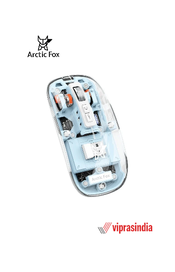 Wireless Mouse Arctic Fox Pureview Transparent Space Blue Bluetooth Rechargeable 