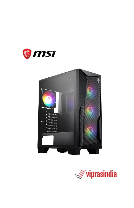 Cabinet MSI Mag Forge 130A Airflow Auto RGB 4FAN ATX Mid Tower Case TEMPERED GLASS 