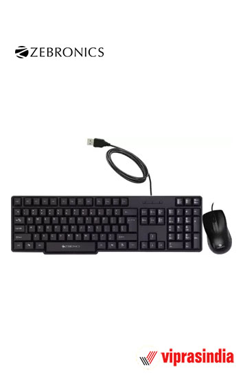  Keyboard Mouse Wired Zebronics JUDWAA 750