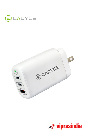 Cadyce 65W Dual USB-C™ PD 3.0 & USB QC 3.0 GaN Wall Charger CA-CPA61