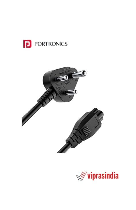 Laptop Power Cable Portronics Konnect G2 PQR-1757 1.5 mtr