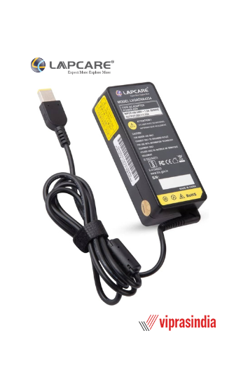  Laptop Adapter Lapcare for Lenovo 20V 3.25A 65W USB/Square Tip With Pin
