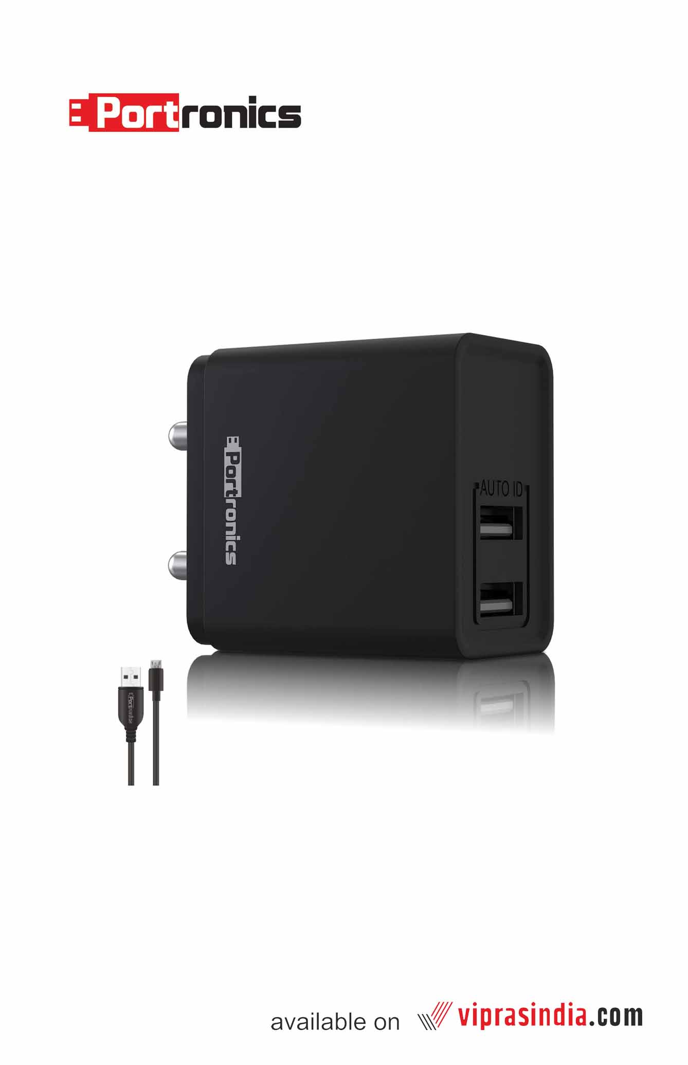  Mobile Charger Portronics  ADAPTO 649  with  Cable  