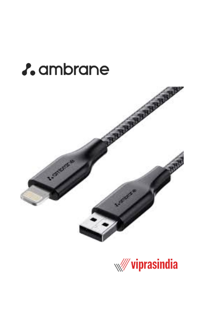 Cable Ambrane BCL-C10 USB to Lightning Braided Cable With 15W Fast Charging 